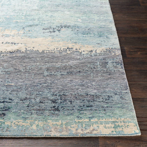 Baranof BRF-1000 8' x 11' Handmade Rug BRF1000-811  Sky Blue, Light Gray, Light Brown, Charcoal, Teal, Ink Blue Surya