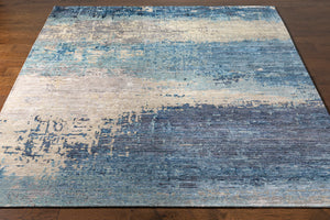 Baranof BRF-1000 8' x 11' Handmade Rug BRF1000-811  Sky Blue, Light Gray, Light Brown, Charcoal, Teal, Ink Blue Surya