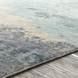 Baranof BRF-1000 8' x 11' Handmade Rug BRF1000-811  Sky Blue, Light Gray, Light Brown, Charcoal, Teal, Ink Blue Surya