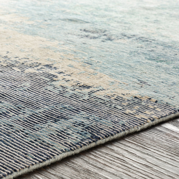 Baranof BRF-1000 8' x 11' Handmade Rug BRF1000-811  Sky Blue, Light Gray, Light Brown, Charcoal, Teal, Ink Blue Surya