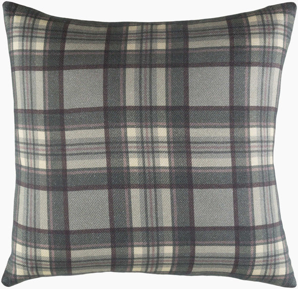 Surya Brigadoon 20" X 20" Rustic Accent Pillow - Cozy Cotton Charm For Stylish Home Decor & Comfort Green Cotton,Cotton Brg002-2222