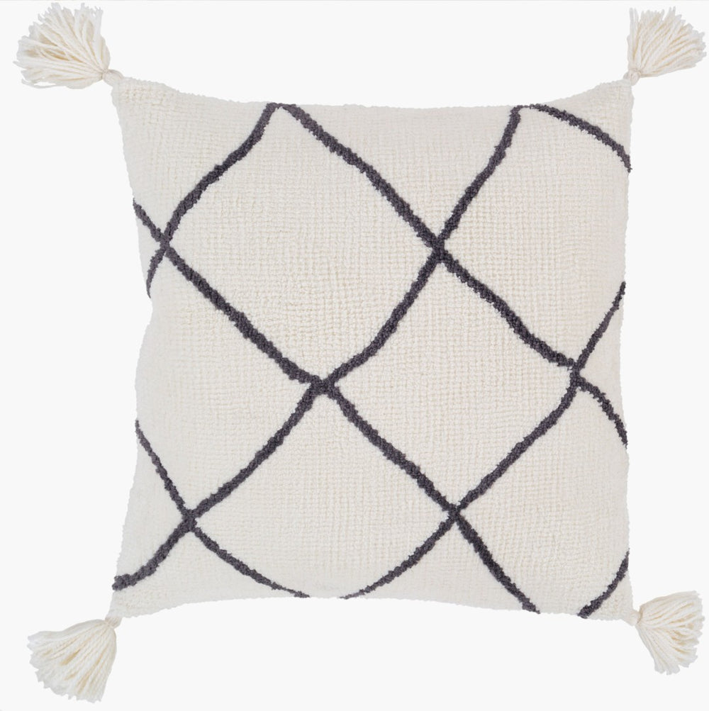 Livabliss Braith Moroccan Global Woven Accent Pillow Cotton Polyester Blend Artisan Pattern BRH002-2222