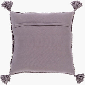 Surya Braith Handmade 18" Accent Pillow Kit - Unique Cotton-polyester Knitted Design For Your Space Charcoal Polyester,Cotton Brh003-1818