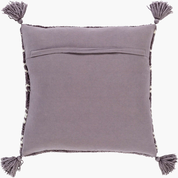 Surya Braith Handmade 18" Accent Pillow Kit - Unique Cotton-polyester Knitted Design For Your Space Charcoal Polyester,Cotton Brh003-1818