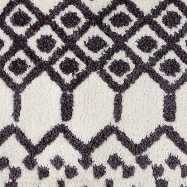 Surya Braith Handmade 18" Accent Pillow Kit - Unique Cotton-polyester Knitted Design For Your Space Charcoal Polyester,Cotton Brh006-1818p