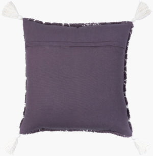 Surya Braith Handmade 18" Accent Pillow Kit - Unique Cotton-polyester Knitted Design For Your Space Gray Polyester,Cotton Brh007-2020d
