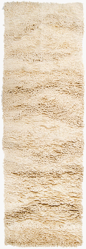 Livabliss Berkley Hand Woven New Zealand Wool Area Rug for Living Room Plush Soft Pile Cream 2'6" x 8' BRK3300-268