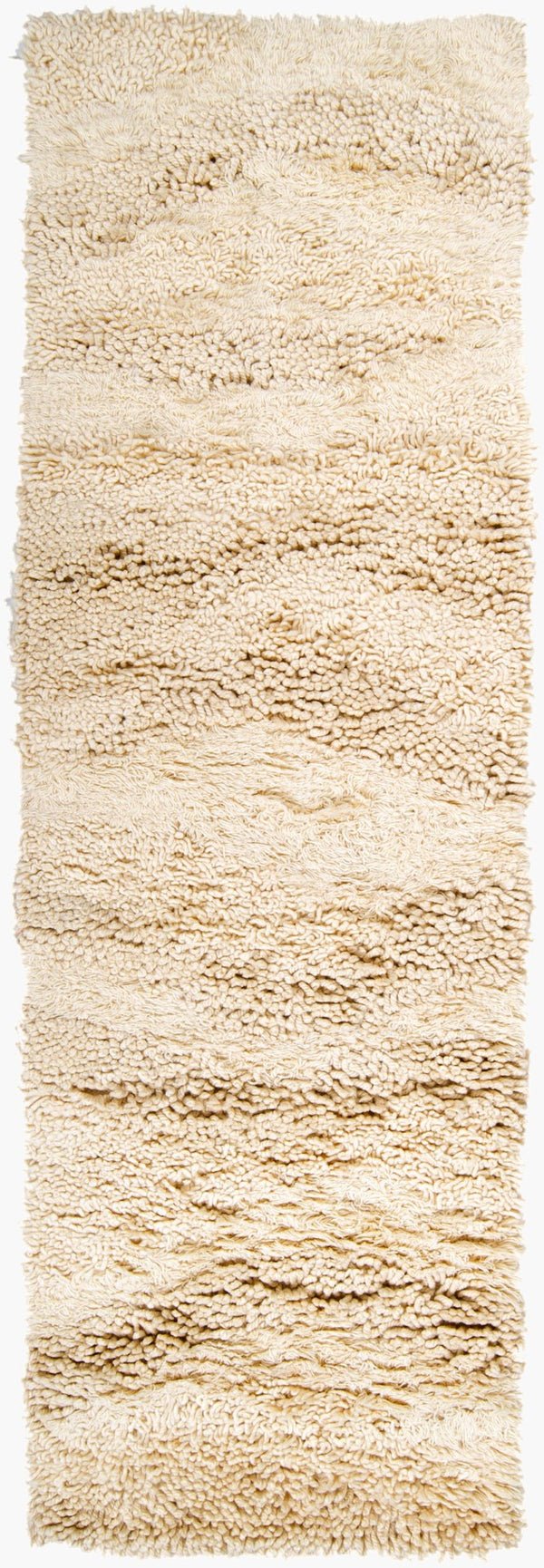 Livabliss Berkley Hand Woven New Zealand Wool Area Rug for Living Room Plush Soft Pile Cream 2'6" x 8' BRK3300-268