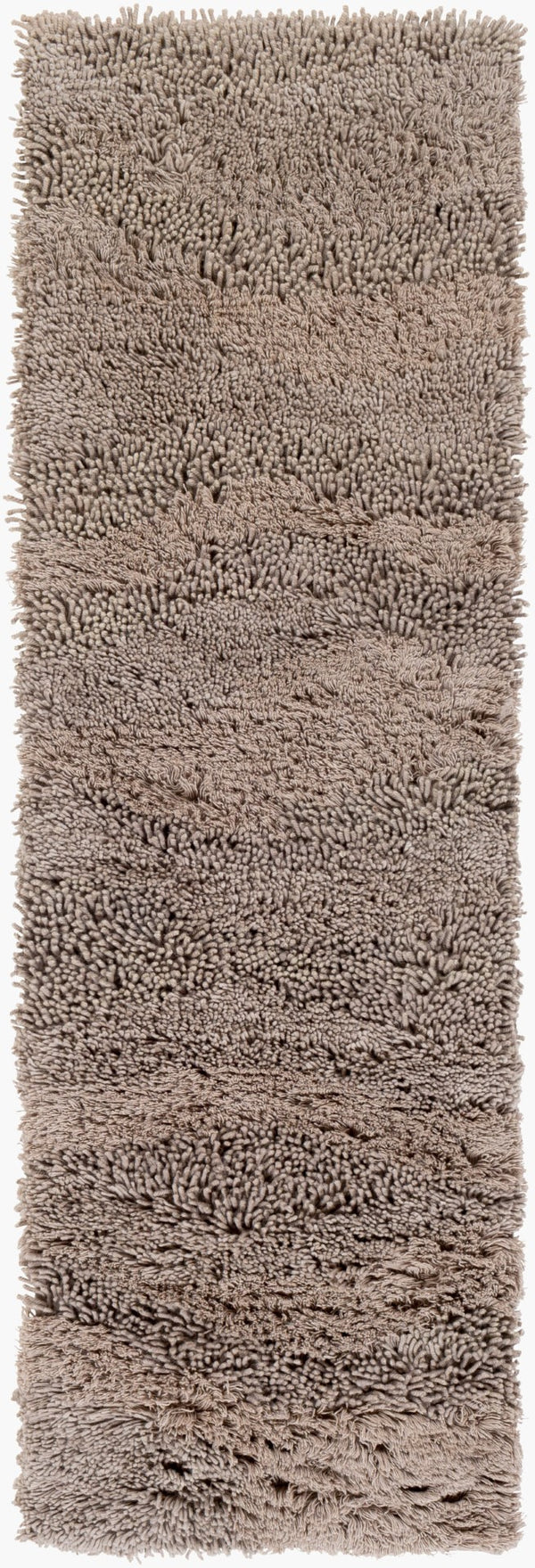 Surya Berkley 2'6" X 8' Handmade High Pile Rug In Nz Wool - Modern Decor For Lasting Charm & Durability Medium Gray Nz Wool Brk3304-410
