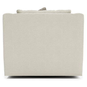 Bernhardt Bernhardt Gabi Bouclé Swivel Chair — Oversized Roll Arms, Deep Seat, 360° Smooth Base, Plush Throw Pillow (Made-To-Order) P7082SB