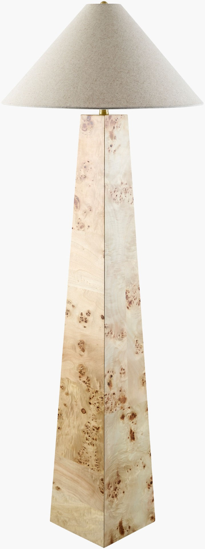 Surya Burlen Metal and Linen Floor Lamp Mid Century Modern Ambient Reading Corner Light BRLN-002