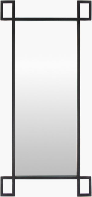 Surya Brim 75"H X 35"W Modern Decorative Mirror - Elevate Your Space With Timeless Style & Warranty! Frame, Black Iron Brm001-3575