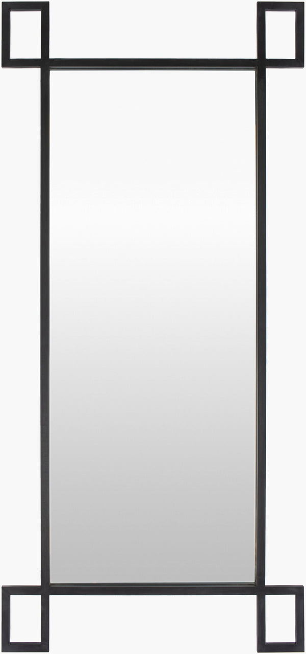Surya Brim 75"H X 35"W Modern Decorative Mirror - Elevate Your Space With Timeless Style & Warranty! Frame, Black Iron Brm001-3575