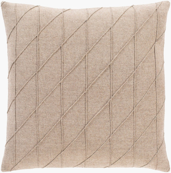 Surya Brenley Woven Wool Blend Square Accent Pillow Textured Layering Cushion for Sofa BRN004-1818