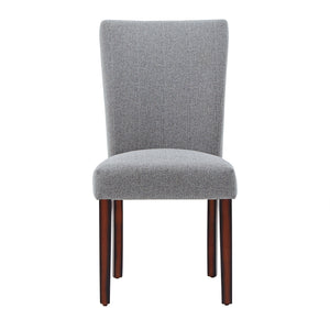 Homelegance By Top-Line Harmonn Upholstered Parson Dining Chairs (Set of 2) Espresso Rubberwood