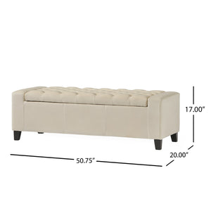 English Elm Guernsey Tufted Storage Ottoman with Lift Top Hidden Compartment for Living Rooms 59336.00NVLT