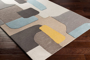 Livabliss Brooklyn Hand Tufted Wool Accent Rug Sculptural Pile Texture for Entryways and Small Spaces Yellow, Beige 2' x 3' BRO2300-23
