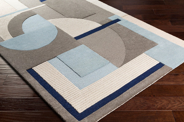 Surya Brooklyn 2' X 3' Hand Tufted Wool Rug – Modern Decor Essential With Medium Pile & One-year Warranty Pale Blue Wool Bro2302-23
