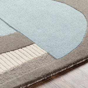Surya Brooklyn 2' X 3' Hand Tufted Wool Rug – Modern Decor Essential With Medium Pile & One-year Warranty Pale Blue Wool Bro2302-23