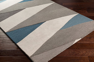 Surya Brooklyn 2' X 3' Hand Tufted Wool Rug – Modern Decor Essential With Medium Pile & One-year Warranty Teal Wool Bro2307-23