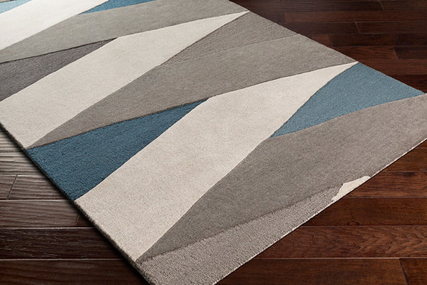 Surya Brooklyn 2' X 3' Hand Tufted Wool Rug – Modern Decor Essential With Medium Pile & One-year Warranty Teal Wool Bro2307-23