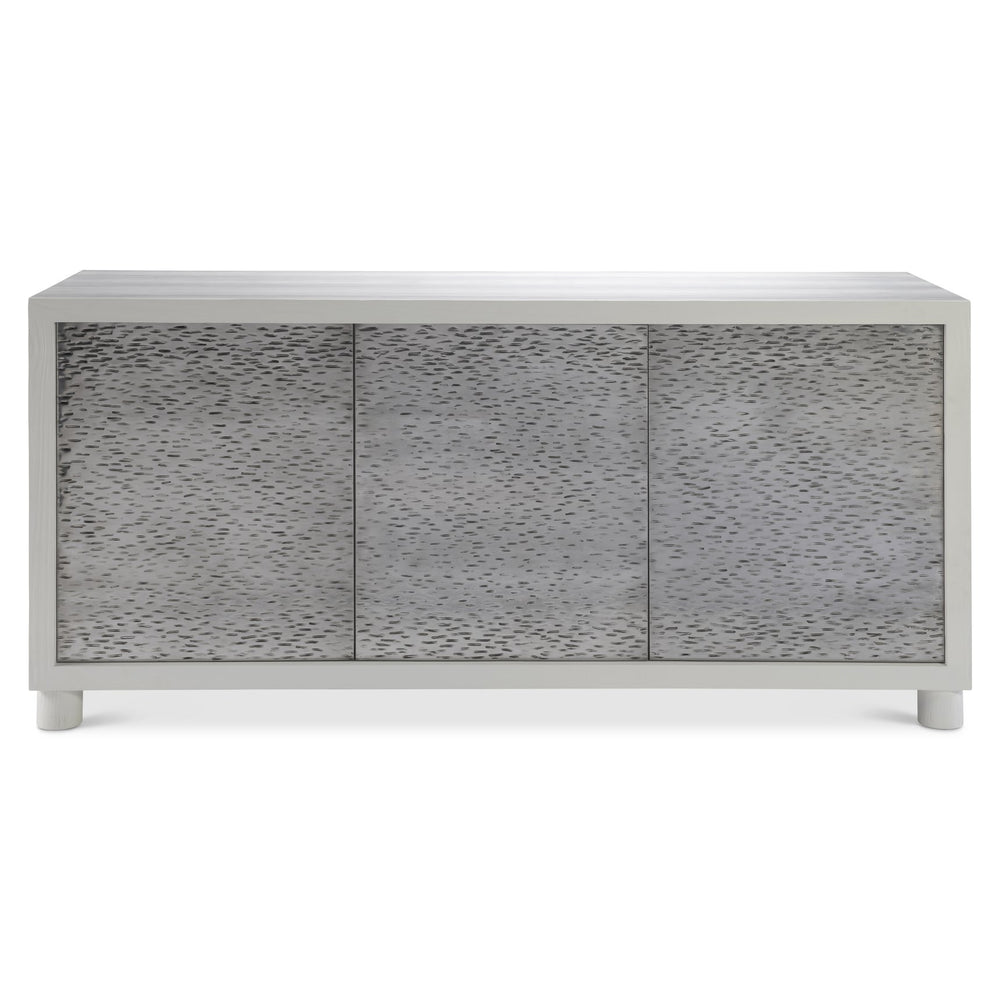 Bernhardt Bernhardt Slater Buffet With Azucar Pine & Silver Cloud Pebbled Metal Overlays, Soft-Close Doors 338132