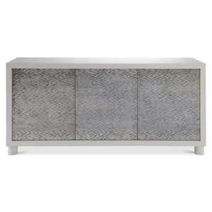Bernhardt Bernhardt Slater Buffet With Azucar Pine & Silver Cloud Pebbled Metal Overlays, Soft-Close Doors 338132
