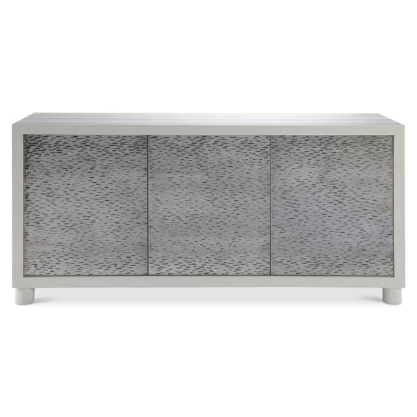 Bernhardt Bernhardt Slater Buffet With Azucar Pine & Silver Cloud Pebbled Metal Overlays, Soft-Close Doors 338132