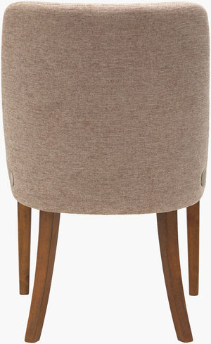 Surya Brooke Dining Chair - Luxurious Upholstered Beechwood Comfort, Perfect For Elegant Dining Spaces Upholstery, Medium Brown,Base, Wheat Polyester,Beechwood,Polyurethane Foam Brok001-set