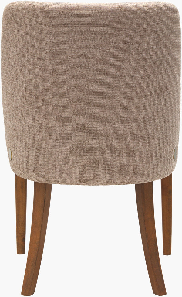 Surya Brooke Dining Chair - Luxurious Upholstered Beechwood Comfort, Perfect For Elegant Dining Spaces Upholstery, Medium Brown,Base, Wheat Polyester,Beechwood,Polyurethane Foam Brok001-set