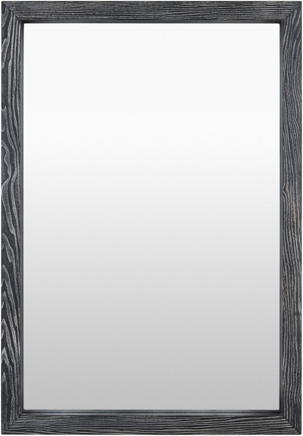 Livabliss Brooklynn Carved Wood Accent Mirror Ornate Framed Wall Decor for Farmhouse Interiors Black 40"H x 30"W x 2"D BROL002-4030