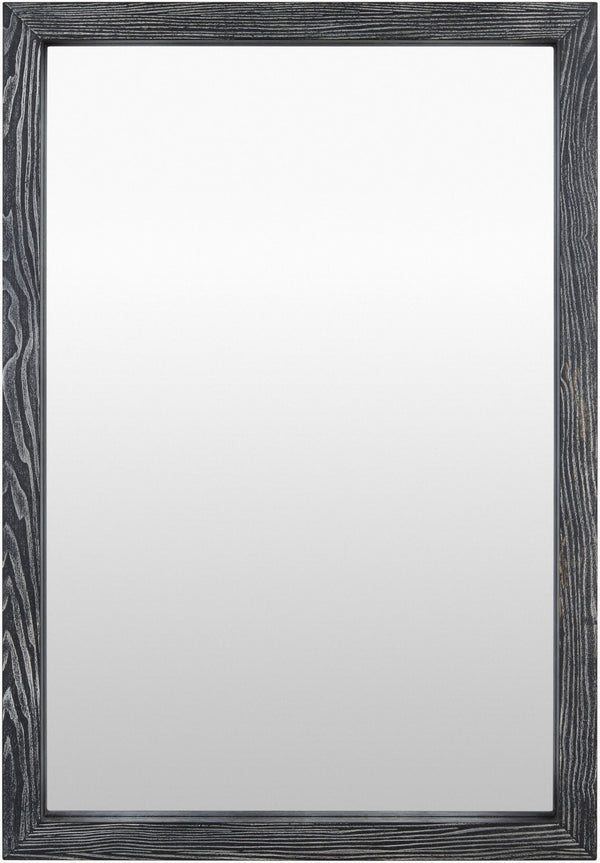 Livabliss Brooklynn Carved Wood Accent Mirror Ornate Framed Wall Decor for Farmhouse Interiors Black 35"H x 24"W x 2"D BROL002-3524