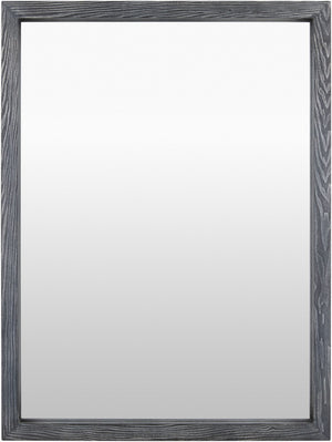 Livabliss Brooklynn Carved Wood Accent Mirror Ornate Framed Wall Decor for Farmhouse Interiors Black 40"H x 30"W x 2"D BROL002-4030