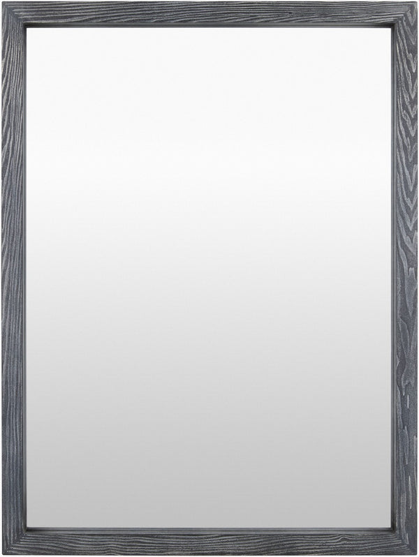 Livabliss Brooklynn Carved Wood Accent Mirror Ornate Framed Wall Decor for Farmhouse Interiors Black 40"H x 30"W x 2"D BROL002-4030