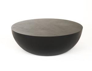 VIG Furniture Modrest Bronte - Modern Black Concrete Round Coffee Table VGGR-615020-BLK