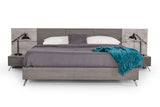 VIG Furniture Nova Domus Bronx Italian Modern Faux Concrete & Grey Bed + 2 Nightstands Set VGACBRONX-BEDNS-SET