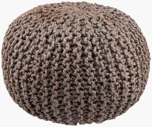 Livabliss Bermuda Knitted Jute Pouf Handcrafted Cottage Footrest for Living Room or Nursery BRPF-002