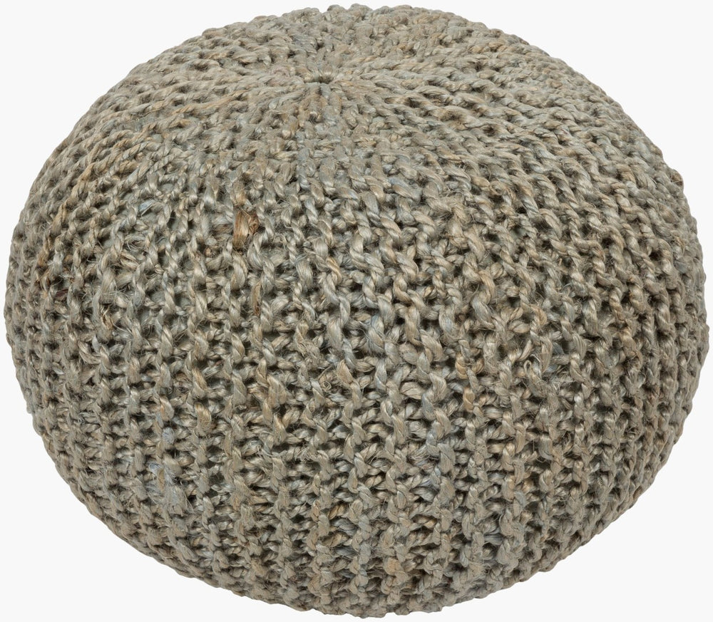 Livabliss Bermuda Jute Knitted Square Pouf Handcrafted Footrest for Cozy Cottage Living Spaces BRPF-003
