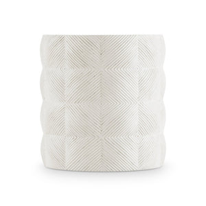 Bernhardt Bernhardt Ballantyne Stonecast Accent Table with Woven Rattan Texture for Coastal Interiors X11128