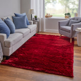 Feizy Rugs Indochine Plush Hand-tufted Polyester Shag Rug - Luxurious High Pile For Contemporary Spaces Red,Purple Polyester 4944550fcby000g00