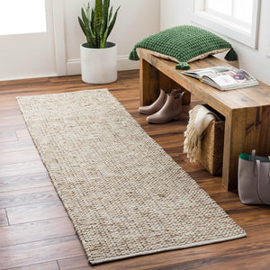 Surya Brea 2' X 3' Handmade Wool Rug - Cozy Cottage Charm, Durable Flat Weave, Easy Care For Any Room Beige Wool Brr2300-268