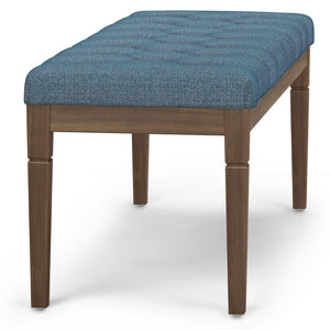 English Elm Waverly Tufted Ottoman Bench In Denim Blue - Classic Style, Versatile Seating For Any Space B136P159077-GIGA