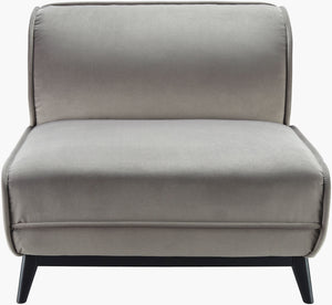 Surya Bruce Accent Chair - Timeless Style & Durable Construction For Elegant Living Room Décor Upgrade Upholstery, Gray,Base, Black Polyester,Rubber Wood,Polyurethane Foam,Dacron Bruc-001