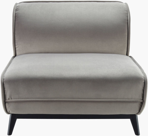 Surya Bruce Accent Chair - Timeless Style & Durable Construction For Elegant Living Room Décor Upgrade Upholstery, Gray,Base, Black Polyester,Rubber Wood,Polyurethane Foam,Dacron Bruc-001