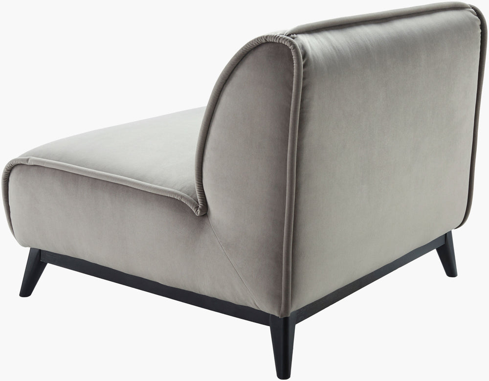 Surya Bruce Accent Chair - Timeless Style & Durable Construction For Elegant Living Room Décor Upgrade Upholstery, Gray,Base, Black Polyester,Rubber Wood,Polyurethane Foam,Dacron Bruc-001