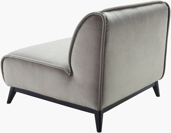 Surya Bruce Accent Chair - Timeless Style & Durable Construction For Elegant Living Room Décor Upgrade Upholstery, Gray,Base, Black Polyester,Rubber Wood,Polyurethane Foam,Dacron Bruc-001