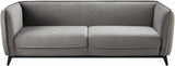 Bruce BRUC-002 31"H x 87"W x 35"D Sofa BRUC-002  Upholstery: Medium Gray; Base: Black Surya