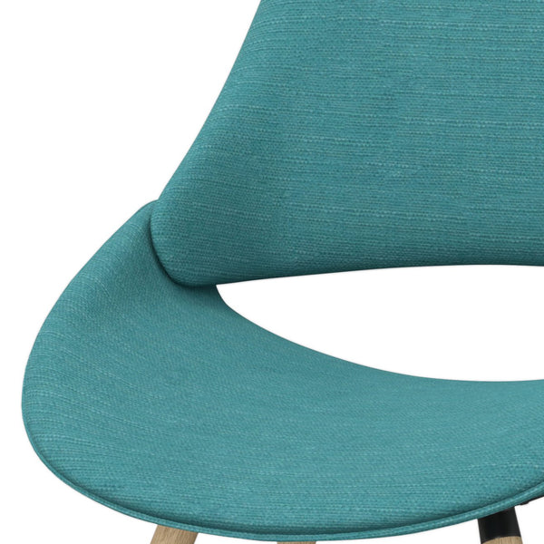 English Elm Malden Mid-Century Bentwood Dining Chair In Turquoise Blue - Stylish Comfort For Any Space! B136P158896