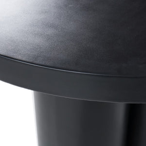 VIG Furniture Bruni Concrete Round Table With Matte Sculptural Top & Three-Leg Pedestal—Industrial Minimalist Charm Black Dining Table VGGR-623810-BLK