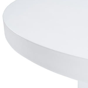 VIG Furniture Bruni Concrete Round Table With Matte Sculptural Top & Three-Leg Pedestal—Industrial Minimalist Charm White Dining Table VGGR-623810-WHT